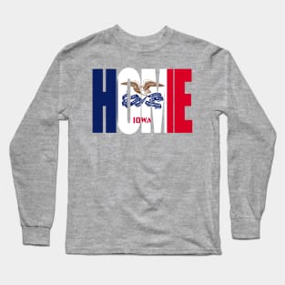 Iowa Home - State Flag Long Sleeve T-Shirt